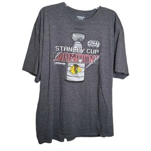 Reebok Chicago Blackhawks Stanley Cup Champions 2015 Tshirt Unisex 2XL